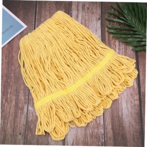 TOBBOMEY 1pc Mop Cloth Washable Mop Mops for Mop Head Refill Mop Accessories Mop Handle Commercial Micro Ban 24 Mop Replacement Heads Wet Mop Practical Mop Cloth Yellow