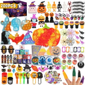 200pcs premium halloween party favors for kids bulk, halloween trick or treat toys, halloween goodie bag stuffers, halloween treats non candy