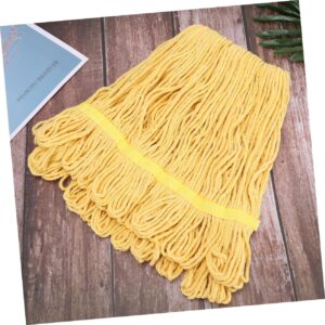 TOBBOMEY 1pc Mop Cloth Washable Mop Mops for Mop Head Refill Mop Accessories Mop Handle Commercial Micro Ban 24 Mop Replacement Heads Wet Mop Practical Mop Cloth Yellow