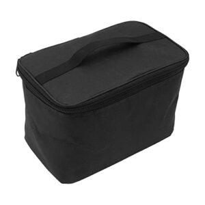 lihsong storage bag insulated grocery bag reusable portable shopping cooler food transport carrier oxford cloth 10l (black)