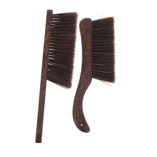 GOOHOCHY 2pcs Brown Bathroom Cleaning Tools Car Cleaning Hand Broom Brush Clothes Brush