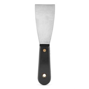 Grey Knife Scraper - Professional Stainless Steel Putty Knife and Wallpaper Paint Shovel with Soft Grip Handle