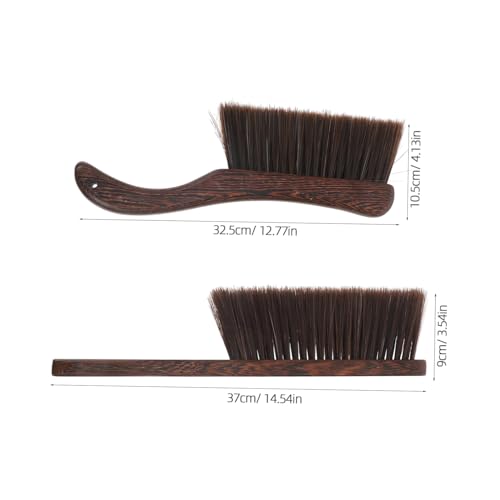 GOOHOCHY 2pcs Brown Bathroom Cleaning Tools Car Cleaning Hand Broom Brush Clothes Brush