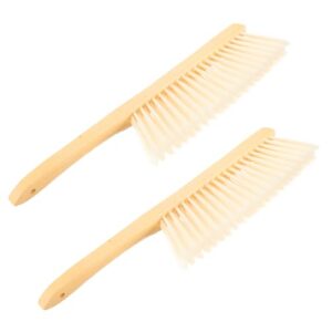 hawillosch 2pcs lampshade cleaning brush beige household brooms para limpiar whisk car carpet brush dustpan laundry scrub brush rug dust cleaning brush sweeper soft broom brushes hand wooden