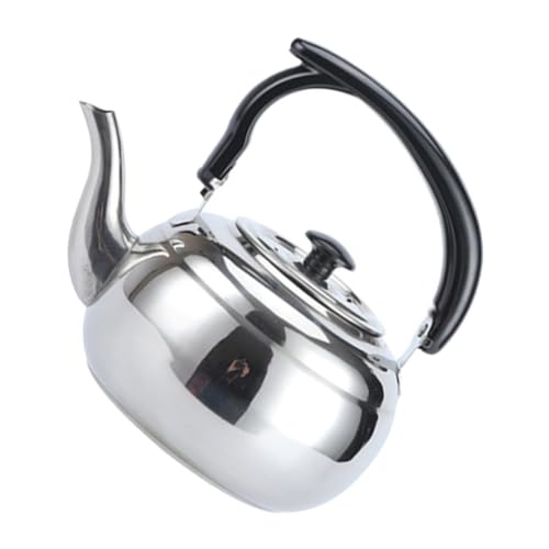 FUNOMOCYA Stainless Steel Teapot Espresso Maker Household Water Kettle Convenient Camping Water Boiler Japanese Tea Kettle Insulated Teapot Stove Kettle Stainless Silver