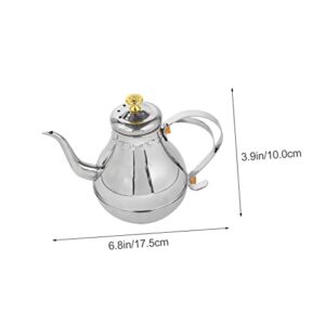 FELTECHELECTR 1pc Kettle Mouth Teapot Bacon Container Espresso Machines for Home Stovetop Teapot Portable Stove Stainless Strainer Portable Espresso Maker Espresso Shot Stainless Steel