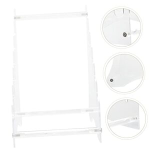 QUMIIRITY 1 Set Cutting Tool Storage Holder Cutter Display Stand Kitchen Tool Rack Cutter Storage Rack Household Kitchen Cutter Holder Desktop Display Rack Desktop Rack Acrylic Transparent