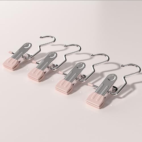 NTCLHFXU Set of 10pcs Clips Bag Hanger Pants Hooks Stainless Steel Garment Clips for Travel and Home Clothing Storage