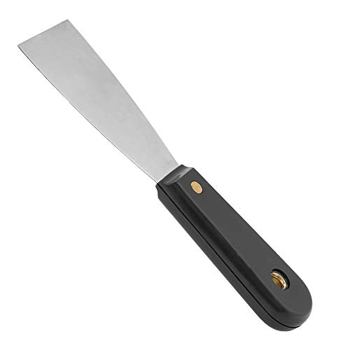 Grey Knife Scraper - Professional Stainless Steel Putty Knife and Wallpaper Paint Shovel with Soft Grip Handle