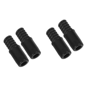 outanaya 4 pcs broom handle threaded tip black plastic extension pole attachment an fittings handle tips for poles