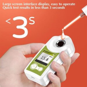 Smart Sugar Content Refractometer, 0-55% Digital Sugar Content Tester with Display Screen, Accuracy ± 0.2%/Anti-Strong Light Interference, for Beverages