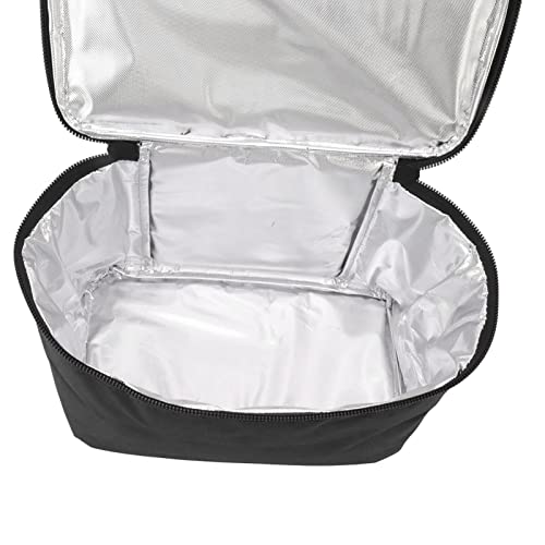 lihsong Storage Bag Insulated Grocery Bag Reusable Portable Shopping Cooler Food Transport Carrier Oxford Cloth 10L (Black)