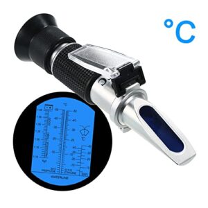 ACAGALA Antifreeze Refractometer Coolant Tester for Checking Freezing Point, Battery Acid Condition, Freezing Point Meter Coolant Antifreeze Tester