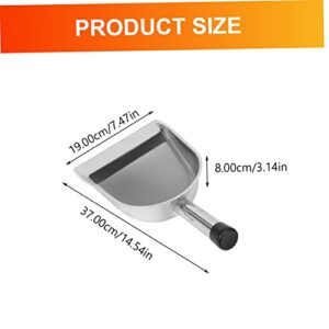 Outanaya 1pc Stainless Steel Dustpan Durable Garbage Sweeper Table Dustpan Brush Kitchen Cleaning Shovel Pans with Handle Industrial Dust Pan Useful Shovel Heavy Duty Dust Pan Black Plastic