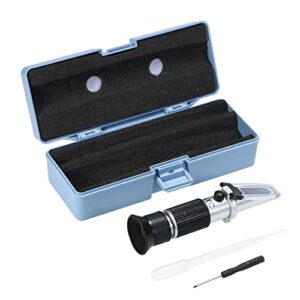 ACAGALA Antifreeze Refractometer Coolant Tester for Checking Freezing Point, Battery Acid Condition, Freezing Point Meter Coolant Antifreeze Tester