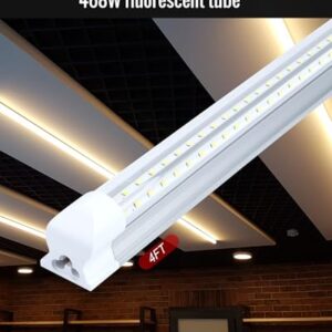 TIMIKEY 10 Pack LED Shop Lights,6500K 5000LM 4FT 36W Super Bright Strip Fixture,FCC&ETL No Interference,Plug&Play Ceiling Lighting is idea for Garage,Cabinet,Shop, Workbench,Warehouse