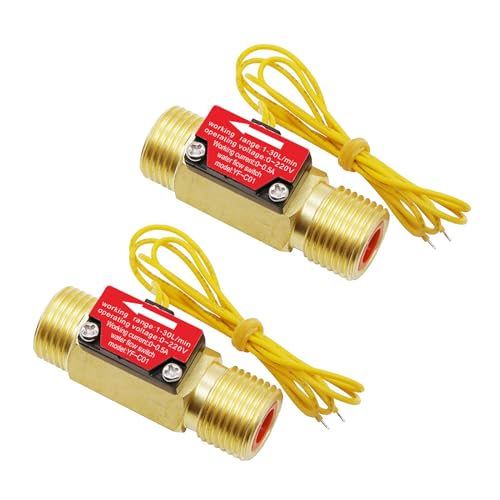 2pcs Fluidmeter Counter 1.5-30L/min DN15 Brass Water Meter Flowmeter Water Meter External Thread Stainless Steel