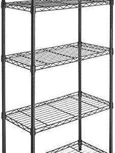 HKYH 5-Shelf Heavy Duty Shelving Storage Wire Rack w/Wheel Casters - 30x14x65 Black Generic Storagerack Closet organizers and storage Organization and storage Storage shelves Closet storage Boo