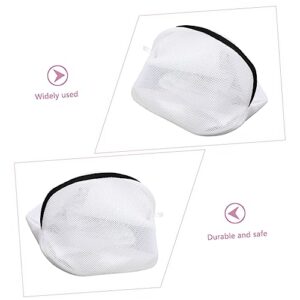 Unomor 2pcs Laundry Bag Wash Bag Mesh Wash Bag Travel Shoe Bags Shoes Washing Bag Sock Sneakers Sneaker Washing Bag Shoes Wash Pouch Sneaker Wash Pouches Stand White