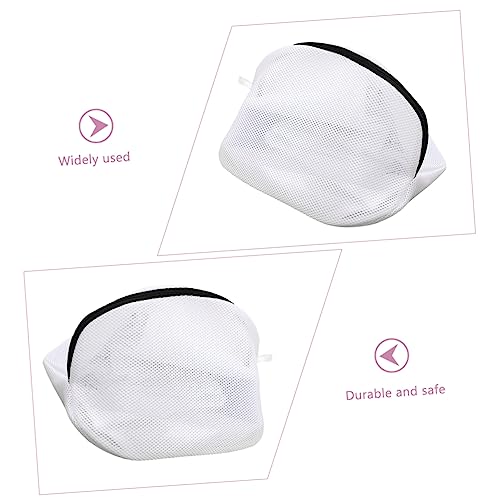 Unomor 2pcs Laundry Bag Wash Bag Mesh Wash Bag Travel Shoe Bags Shoes Washing Bag Sock Sneakers Sneaker Washing Bag Shoes Wash Pouch Sneaker Wash Pouches Stand White