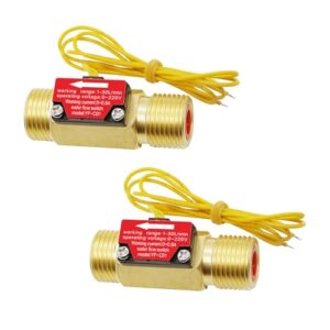 2pcs Fluidmeter Counter 1.5-30L/min DN15 Brass Water Meter Flowmeter Water Meter External Thread Stainless Steel