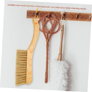 TOBBOMEY 2pcs Kitchen Carpet Cleaner Brush Carpet Brush Handheld Broom Brush for Cleaning para Limpiar Dust Collector for Home Hand Brooms Sweeper Broom Duster Cleaning Brush Wooden