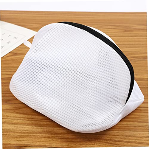 Unomor 2pcs Laundry Bag Wash Bag Mesh Wash Bag Travel Shoe Bags Shoes Washing Bag Sock Sneakers Sneaker Washing Bag Shoes Wash Pouch Sneaker Wash Pouches Stand White