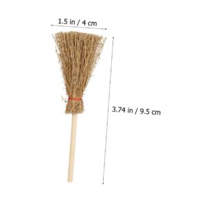 WOONEKY 72 Pcs Mini Red Rope Broom 24pcs (Large Broom) Mini Witches Broomsticks Mini Cinnamon Brooms Stick Halloween Decorations Wizard Flying Broom Witch Broom Decoration Brown Pine Wood