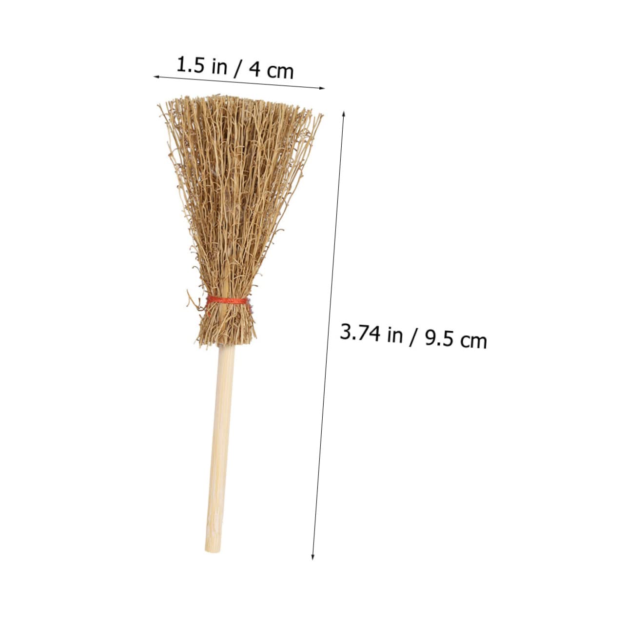 WOONEKY 72 Pcs Mini Red Rope Broom 24pcs (Large Broom) Mini Witches Broomsticks Mini Cinnamon Brooms Stick Halloween Decorations Wizard Flying Broom Witch Broom Decoration Brown Pine Wood