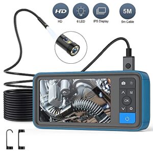 8MM Industrial Endoscope Camera, 1080p Camera, 6 Adjustable LED Lights, Perfect for Plumbing, HVAC, Home, Vent & Sewer Inspections, IP67 Waterproof