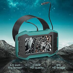 8MM Inspection Camera, Dual 1080P Lens, IP67 Waterproof, 1700mAh, 5.0 Inch Screen, Semi-Rigid Cable(5M/16.4FT Cable)