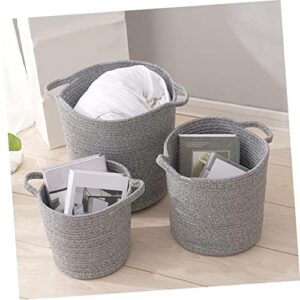 SOESFOUFU Laundry Basket Clothes Storage Basket Empty Basket Blanket Storage Basket Foldable Laundry Hamper Basket for Clothes Basket for Blankets Hampers for Laundry Dark Grey Cotton