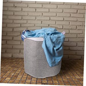 OKUMEYR Laundry Basket Toy Baskets Woven Storage Baskets Wicker Basket Clothes Hamper Wicker Storage Bins Wicker Laundry Hamper Gray Baskets Foldable Clothes Basket Grey Cotton Rope