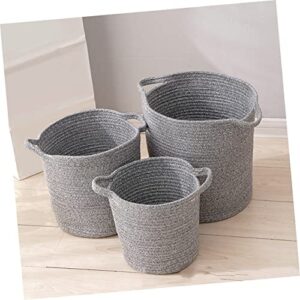 SOESFOUFU Laundry Basket Clothes Storage Basket Empty Basket Blanket Storage Basket Foldable Laundry Hamper Basket for Clothes Basket for Blankets Hampers for Laundry Dark Grey Cotton