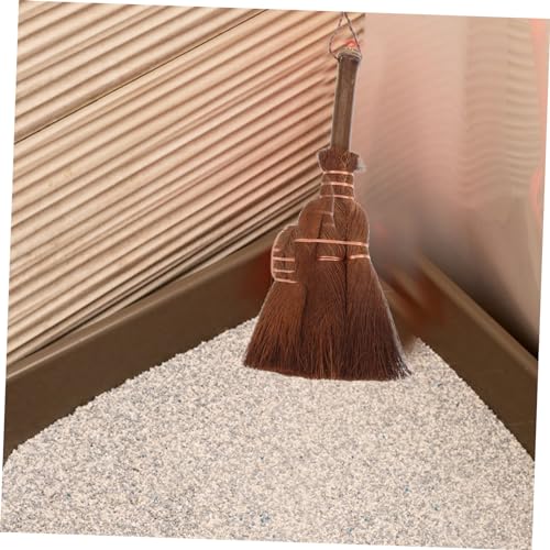 BCOATH 1 Set Pet Cleaning Tool Keyboard Cleaner Brush Household Cleaning Brush Desk Pets Cleaning Kit Pet Cage Cleaning Tool Pet Hair Cleaning Broom Mini Garbage Container Dog Wood Brown