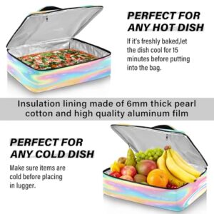 Kcldeci Insulated Thermal Food Carrier Insulated Casserole Carrier for Hot or Cold Food,Sky with Stars and Bokeh Insulated Tote Bag for Potluck Cookouts Parties Picnic,Lasagna Lugger