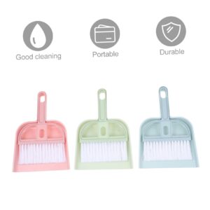 HOMOCONO 6 Sets Pet Broom Desktop Cleaning Tools Desk Broom and Pan Mini Desktop Sweeper Mini Broom Dustpan Kits Tiny Dust Pan Mini Pans Mini Keyboard Broom and Dustpan Tiny House Kit Pp