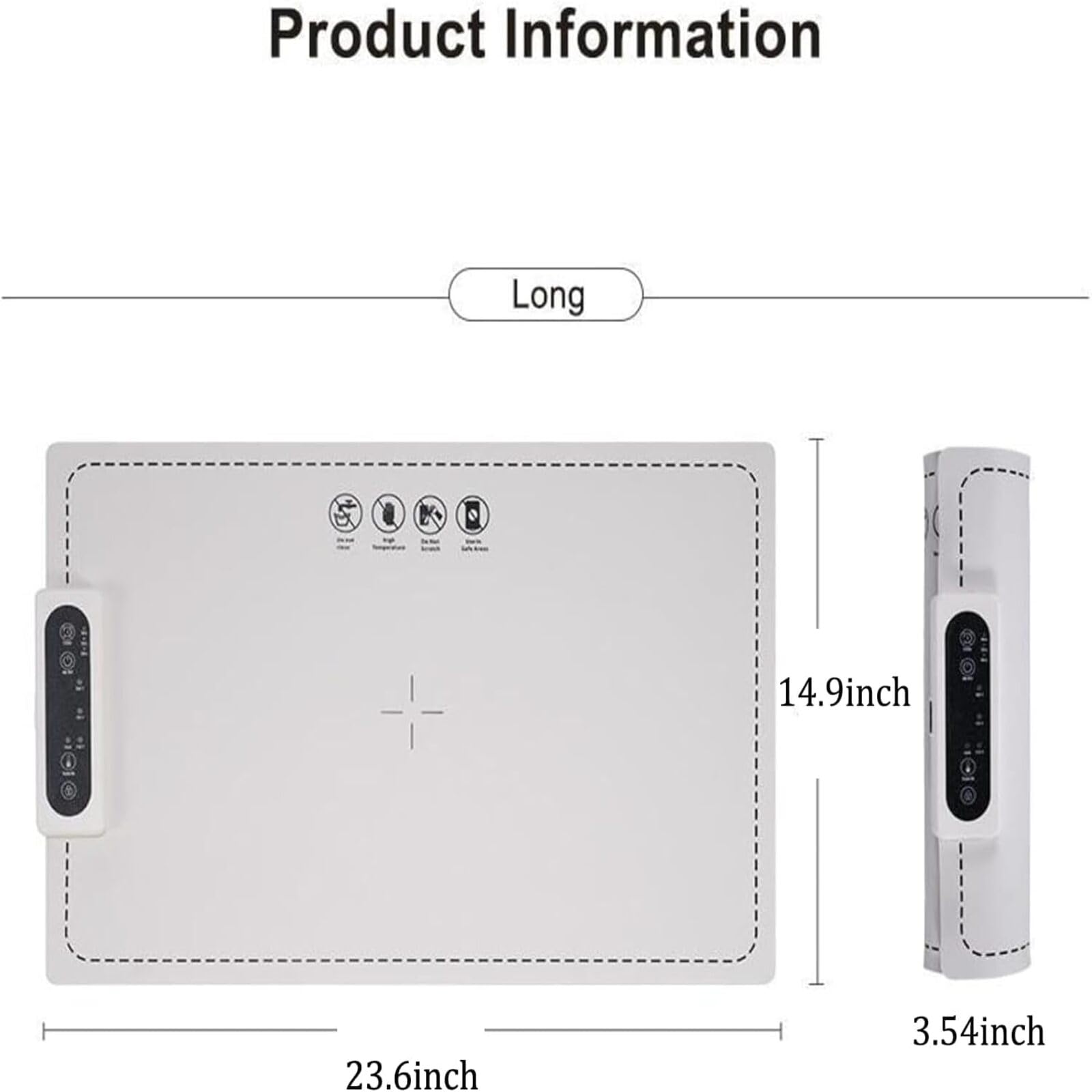 Miller Market Warming Mat, Miller Market Food Warmer, Tempmaster Adjustable Warming Tray, Temp Master Electric Food Warming Mat, Millermarket Heating Food Electric Warming Tray (White, 15 * 23.6inch)