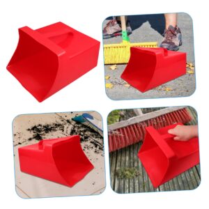 MUCKLILY Garbage Cleaning Dustpan Upright Pans Household Dustpans Garden Dustpans Commercial Sweeping Supplies Trash Scoop Small Dust Pan Kitchen Dustpans Trash Cleaning Shovels Red Plastic