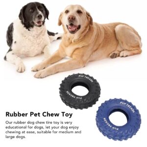 Yosoo Rubber Tire Dog Chew Toy Safe for Medium Large Dogs Rubber Pet Chew Toy