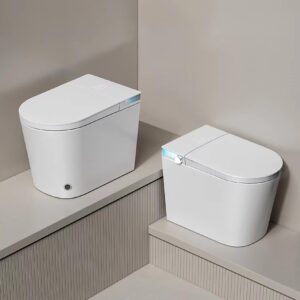 Kogven Smart BidetToilet, Modern One Piece Toilet with Bidet Built in, Heated Seat, Warm Water Washing & Air Dryer, Auto Flush, Self-Clean Stainless Steel Nozzle,LED Display, Slow Close Lid