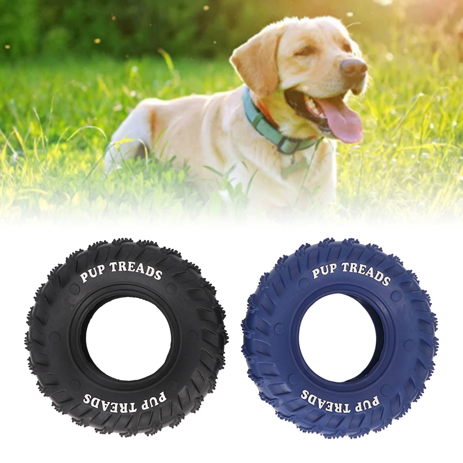 Yosoo Rubber Tire Dog Chew Toy Safe for Medium Large Dogs Rubber Pet Chew Toy