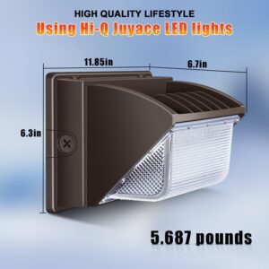 Juyace 150W LED Wall Pack Light 300W LED Parking Lot Light with Photoelectric