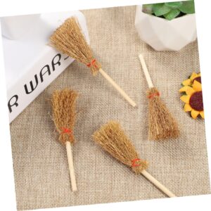 WOONEKY 72 Pcs Mini Red Rope Broom 24pcs (Large Broom) Mini Witches Broomsticks Mini Cinnamon Brooms Stick Halloween Decorations Wizard Flying Broom Witch Broom Decoration Brown Pine Wood