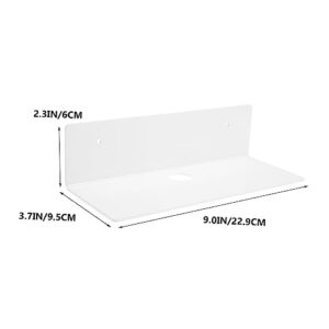 LIFKICH 2pcs Speaker Stand Wall Floating Shelves Wall Bracket Wall Mount Stand Wall Mounts Speaker Mount Speaker Wall Shelf Wall Mount Shelves Small Wall Shelf Modern Shelf Acrylic White