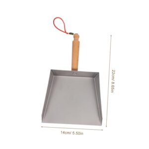 COOLHIYA 1pc Kitchen Table Dustpan Desk Cleaner Dustpan Aluminum Pan Commercial Desktop Household Cleaner Duster Dustpan Long Handle Dusting Pan Desk for Car Silver Stainless Steel