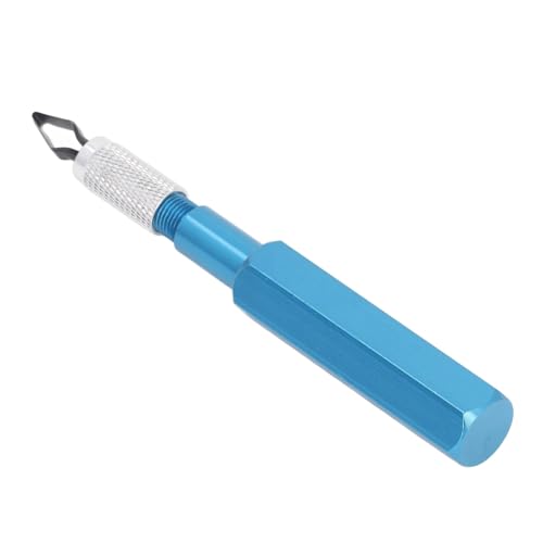 2 Set Floor Skiving Knife with Aluminum Alloy Handle PVC Plastic Skiving Knife 4Pcs HSS Blades PVC Flooring Corners Trimming Tool