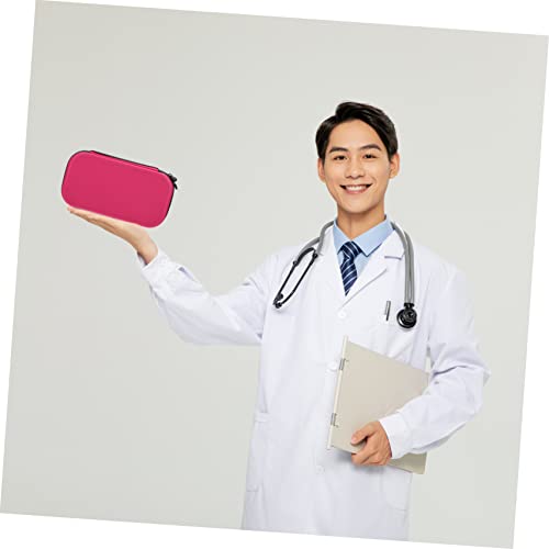 BELLIFFY 1pc Storage Bag Mini Pouch for Nurse Hard Case Accessories Galvanized Round Tray Travel Organizer Bags Carrying Bag Pink Eva