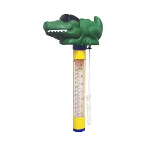 floating pool thermometer, cartoon animal water temperature thermometer with cord for pools hot tub aquarium spa bath