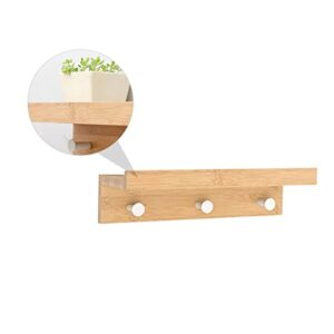 ORFOFE 1set Hook Shelf Shelf Wall Hanging Baskets for Storage Door Storage Basket Plant Wall Hanger Creative Floating Holder Tray Decor Wall Mounted Clothing Rack Plant Hooks Khaki